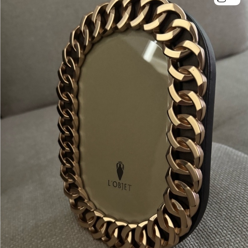 L'Objet Gold Chain Design Frame